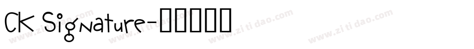 CK Signature字体转换